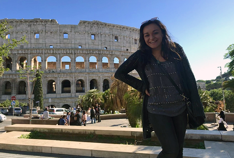 Kristina Aiad-Toss at coliseum in Rome